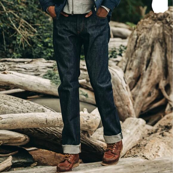 Taylor Stitch Democratic Slim Cone Mills Reserve Selvedge Jeans 30 NEW Dark Wash - Picture 1 of 7